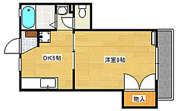 広島電鉄2系統 広電西広島(己斐)駅 徒歩17分の賃貸アパート 2階1DKの間取り