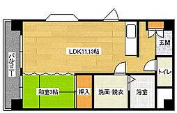 広島高速交通アストラムライン 安東駅 徒歩3分の賃貸マンション 5階1LDKの間取り