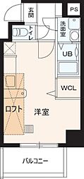 広島電鉄2系統 小網町駅 徒歩3分の賃貸マンション 5階ワンルームの間取り