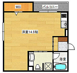 JR可部線 古市橋駅 徒歩7分の賃貸アパート 2階ワンルームの間取り