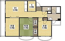 広島高速交通アストラムライン 不動院前駅 徒歩17分の賃貸マンション 1階3SDKの間取り