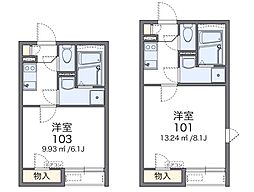JR可部線 安芸長束駅 徒歩12分の賃貸アパート 1階1Kの間取り