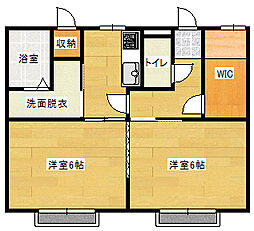 JR可部線 安芸長束駅 徒歩8分の賃貸アパート 1階2Kの間取り