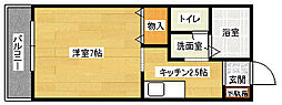 広島高速交通アストラムライン 伴駅 徒歩5分の賃貸アパート 2階1Kの間取り