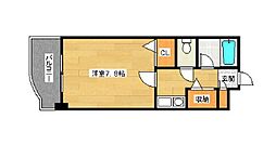 広島高速交通アストラムライン 中筋駅 徒歩7分の賃貸マンション 3階1Kの間取り