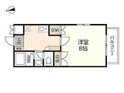 広島高速交通アストラムライン 大塚駅 徒歩5分の賃貸マンション 1階1Kの間取り