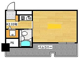 Lion竹屋町 1Kの間取図画像