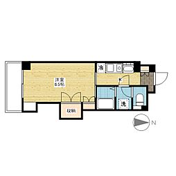 K'sB祇園 1Kの間取図画像