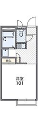 フォンターナ 1Kの間取図画像