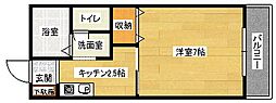 広島高速交通アストラムライン 上安駅 徒歩9分の賃貸アパート 1階1Kの間取り