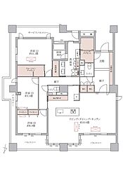 グランドメゾン百道浜 3LDKの間取図画像