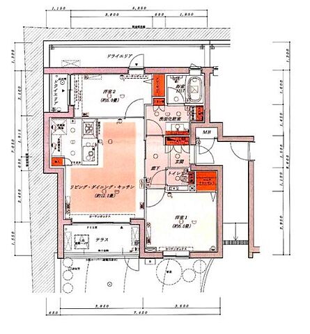 間取り ロイヤルシーズン新宿柏木 1階/-