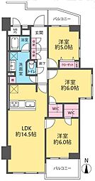 グリーンパーク王子 3LDKの間取り