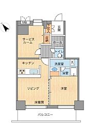 アイディーコート池袋西ムーンファーロ 1SLDKの間取り