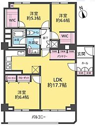 小石川ハウス 3LDKの間取り