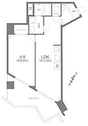 チサンマンション参宮橋 1LDKの間取図画像