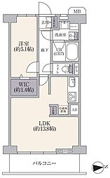 赤羽スカイハイツ 1LDKの間取図画像