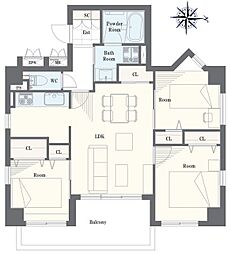 サーパス方南町 3LDKの間取図画像
