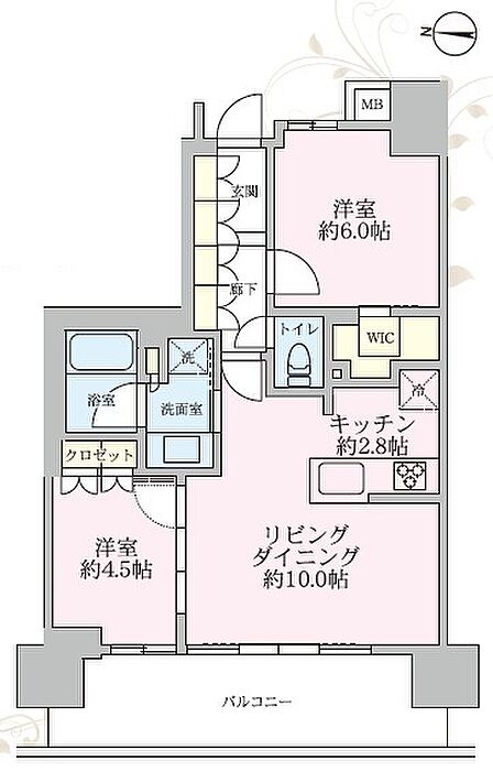 2LDK 間取り