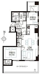 ユニー・ブル池袋リ・ノヴァス 2LDKの間取図画像