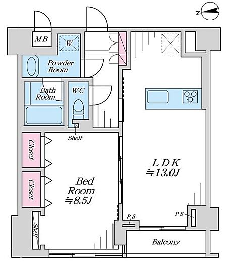 2LDK 間取り