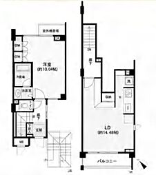 グローイングコート中野江原町 1LDKの間取図画像