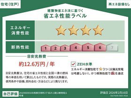 省エネ性能ラベルを拡大表示
