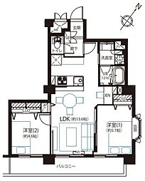 間取図画像 2LDK