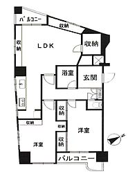 マンションヴィップ上池袋 2LDKの間取図画像