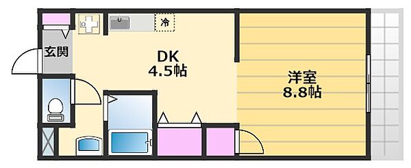 グランフルーリ 111｜大阪府堺市中区東八田(賃貸アパート1DK・1階・30.00㎡)の写真 その2