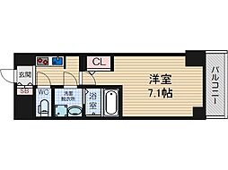S-RESIDENCE千里丘 6階1Kの間取り