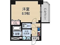 S-RESIDENCE千里丘 14階1Kの間取り