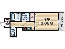 ARCA正雀 7階1Kの間取り