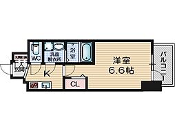 JR東海道・山陽本線 岸辺駅 徒歩3分の賃貸マンション 7階1Kの間取り