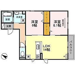 間取図画像 2LDK