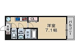 KORE・YIELD千里丘 1Kの間取図画像