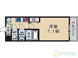 KORE・YIELD千里丘 1Kの間取図画像