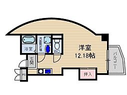ウィングビュー鮎川 1Kの間取図画像