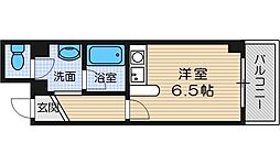ビクトリア茨木 ワンルームの間取図画像
