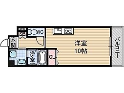 パストラル高美 ワンルームの間取図画像