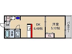 ペルラ穂積 1DKの間取図画像