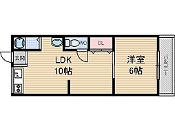 アオイハイツ 1LDKの間取図画像
