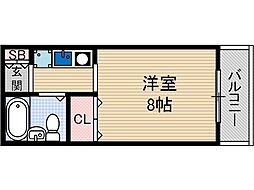 ハイムメルシ幸 1Kの間取図画像