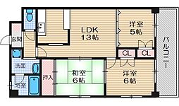 ヌーヴェレール3 3LDKの間取図画像