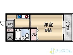 ネバーランド21 1Kの間取図画像