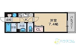 リブリ・茨木春日2 1Kの間取図画像