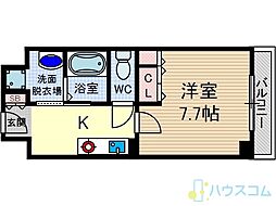 シャンピアコート茨木 1Kの間取図画像