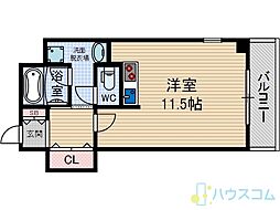 協同レジデンス摂津富田 ワンルームの間取図画像