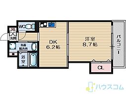 サウスアルカディア 1DKの間取図画像