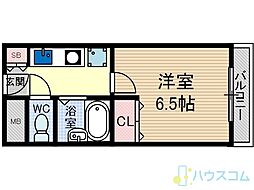 プラザハイツ見付山 1Kの間取図画像